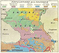 Répartition géographique des peuples du Caucase en 1896