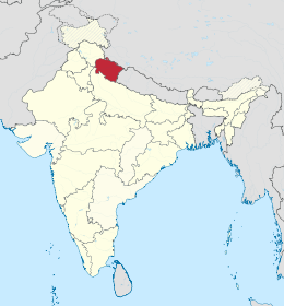 Uttarakhand xəritədə