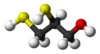 Ball and stick model of dimercaprol ((2R)-2-sulfanyl)