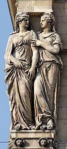 Cariatides doubles, Paris, pavillon de l'Horloge du Louvre.