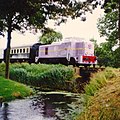 Diesellocomotief NS 2530 van de VSM nadert tijdens het Bello Festival 1997 het Twisk, 29 juni 1997. Foto: Rob Veninga.