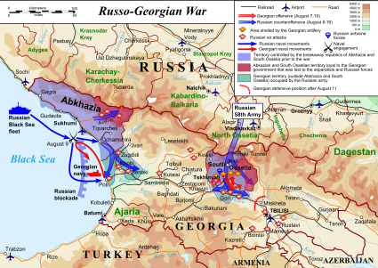 Diagram of the 2008 South Ossetia War