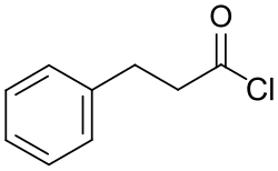 Strukturformel von 3-Phenylpropionylchlorid