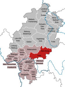 Imagemap med landkreise i Hessen