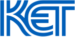 The letters "KET" in blue in a stylized, inline sans serif.