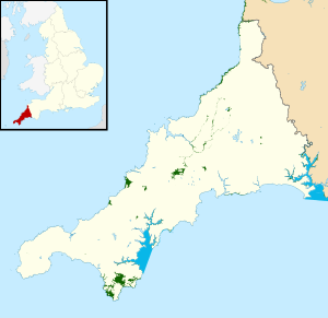 2. Map showing smaller areas (in dark green), and marine areas