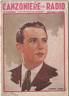 Alfredo Clerici, raffigurato sul n. 32 della rivista "Il Canzoniere della Radio" del 15 marzo 1942