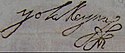 Mariana of Austria's signature