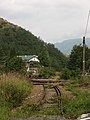 足尾本山駅への線路