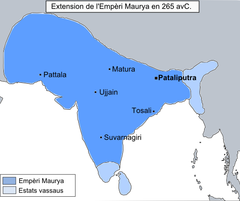 Empèri Maurya vèrs 265 avC