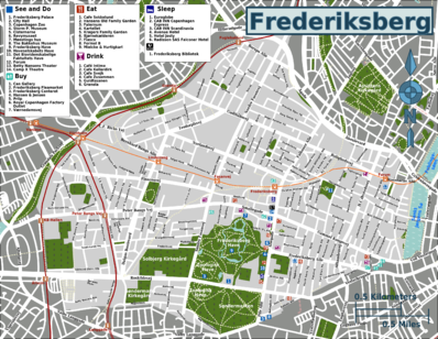 Map of Copenhagen/Frederiksberg