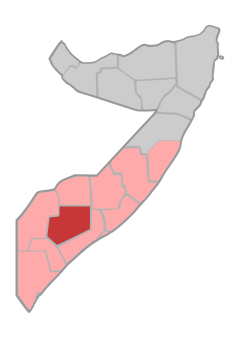 Location in Somalia.