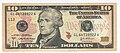 Alexander Hamilton $10 note ke aage waala side