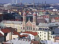 De Grote Synagoge gezien vanaf de St. Bartholomeüskathedraal