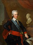 Gustav III iklädd nationella dräkten som han lanserade 1778. På en målning från 1786 av Per Krafft den äldre.