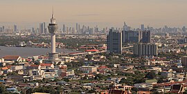 Sukhumvit Line viaduct runs through Samut Prakan province.