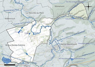 Carte hydrographique de la commune.