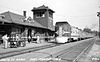 Postcard showing a Santa Fe train at the station in Fort Madison