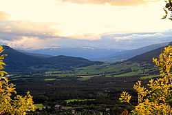 View of Dombås in the upper Gudbrandsdalen valley.