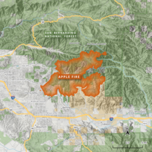 The footprint of the Apple Fire