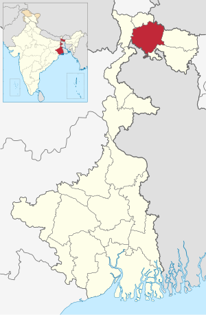 Location of Jalpaiguri district in West Bengal