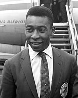 Pelé plus Santos insyd de Netherlands, October 1962