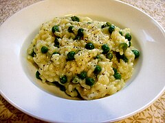 Risotto con piselli