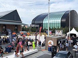 De "Belgian Beachvolley Championship" 2021 op de site van Thurn en Taxis te Brussel.