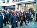 Achille Variati insieme a Amalia Sartori e al Presidente Giorgio Napolitano, a Vicenza (ottobre 2008).