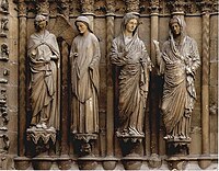 West portal at Reims Cathedral, Annunciation group