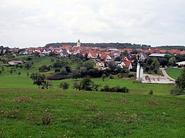 Gezicht op het Elzasser dorp Engwiller / Engweiler