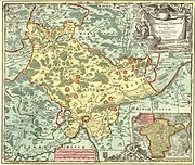 Map of the Free Imperial City of Ulm in the 18th century