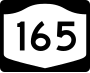 New York State Route 165 marker