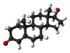 Molecuulmodel van testosteron