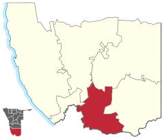 Karte Noordoewer in Namibia