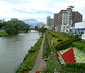 De rivier Kitakami en berg Iwate