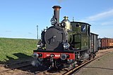 Loc NS 8107 van de MBS op bezoek bij de SHM, te Medemblik; 28 oktober 2018. Foto: Erik Swierstra.