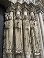 Statues de l'ébrasement de droite : Ézéchiel[95] ou Samuel, David, la reine de Saba, Salomon[92]