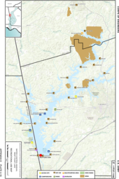 Map of public parks at West Point Lake.