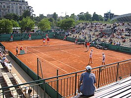 Een tennisveld op Stade Roland Garros