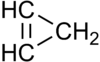 Skeletal formula of cyclopropene with implicit hydrogens shown