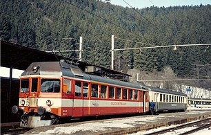 ABe 4/4 12 (früher BCFZe 4/4 12) in Biberbrugg