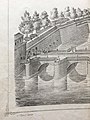 Ernst Kunze: Dresdner Elbbrücke 1731, Ausschnitt mit Elbtor