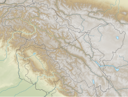 Map showing the location of Drang-Drung Glacier