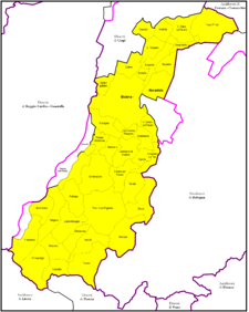 Arcidiecéze Modena-Nonantola na mapě