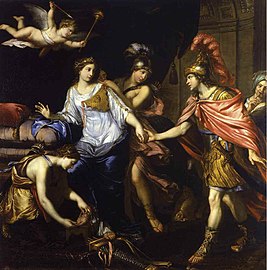 La rencontre d'Alexandre avec la reine des Amazones, Pierre Mignard, v.  1660.