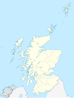 Mapa konturowa Szkocji, na dole znajduje się punkt z opisem „Port Bannatyne”