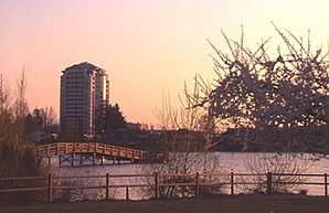 Teilansicht von Abbotsford vom Mill Lake