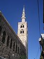 Jezus-minaret in de Omajjadenmoskee in Damascus uit de 7e eeuw.