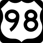 Straßenschild des U.S. Highways 98